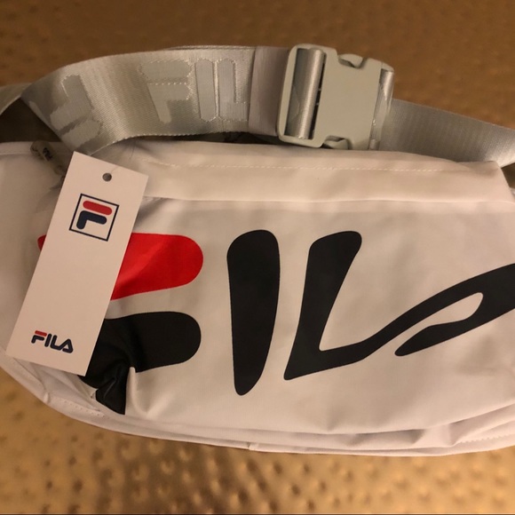 fila white waist bag